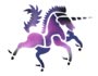 Pochoir''Charging horse '' Stencil