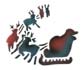 Pochoir '' Santa & Sleigh'' Stencil